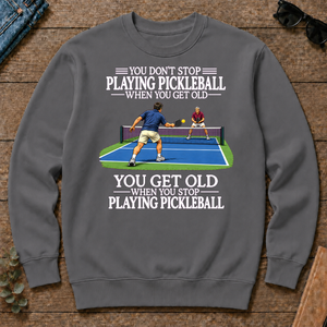 Old Man Don't Stop Pickleball - charcoal - CS2D-Charcoal