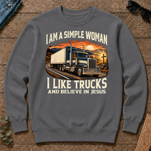 I Am Simple Woman I Like Trucks - charcoal - CS2D-Charcoal