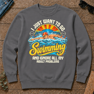 I Just Want To Go Swimming & Ignore All Adult Problems - charcoal - CS2D-Charcoal