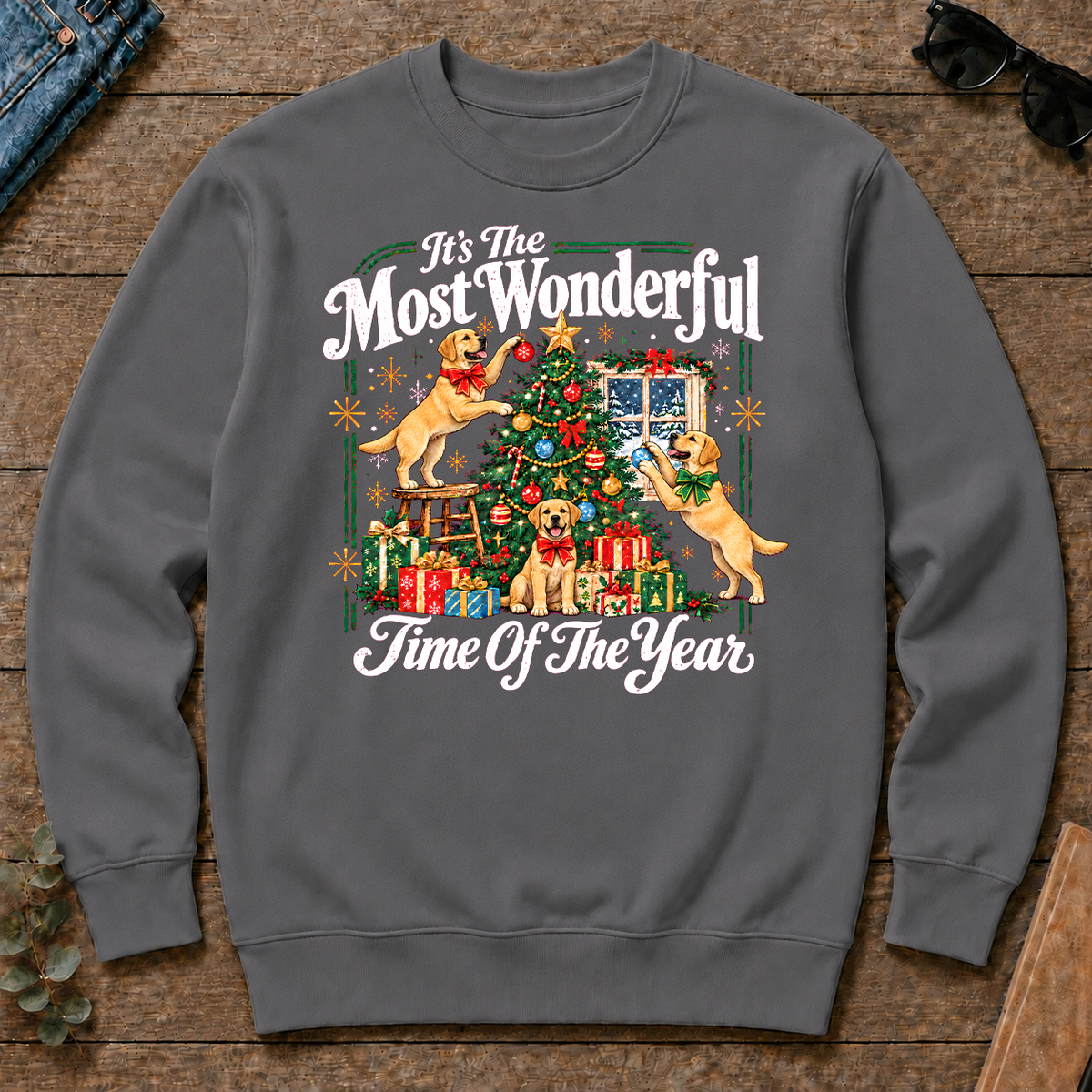 Wonderful Christmas Labrador Retriever - charcoal - CS2D-Charcoal
