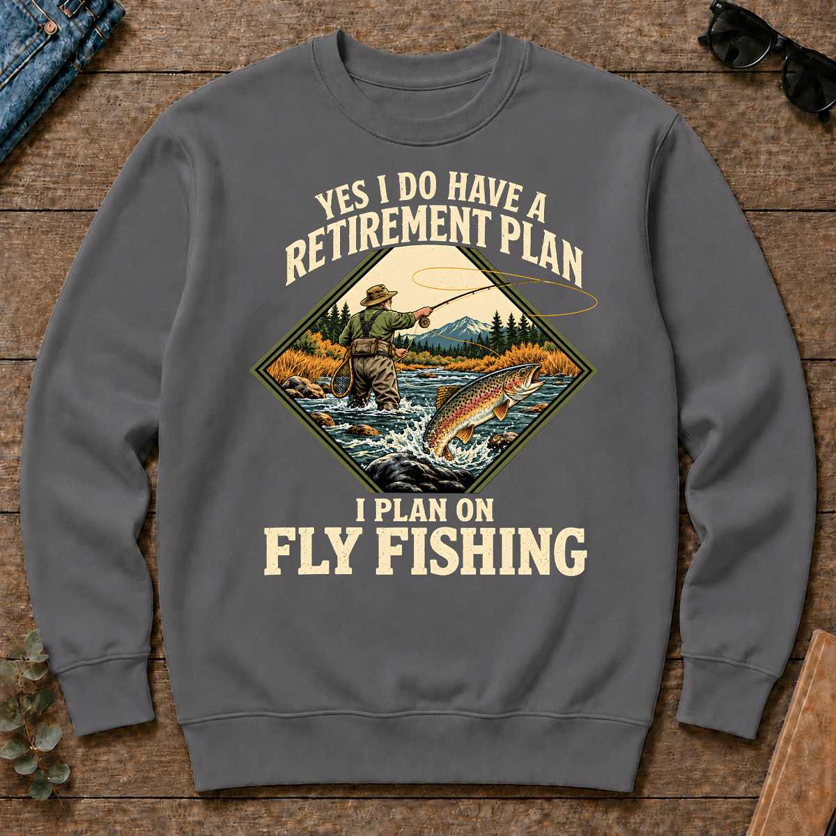 I Plan On Fly Fishing - charcoal - CS2D-Charcoal