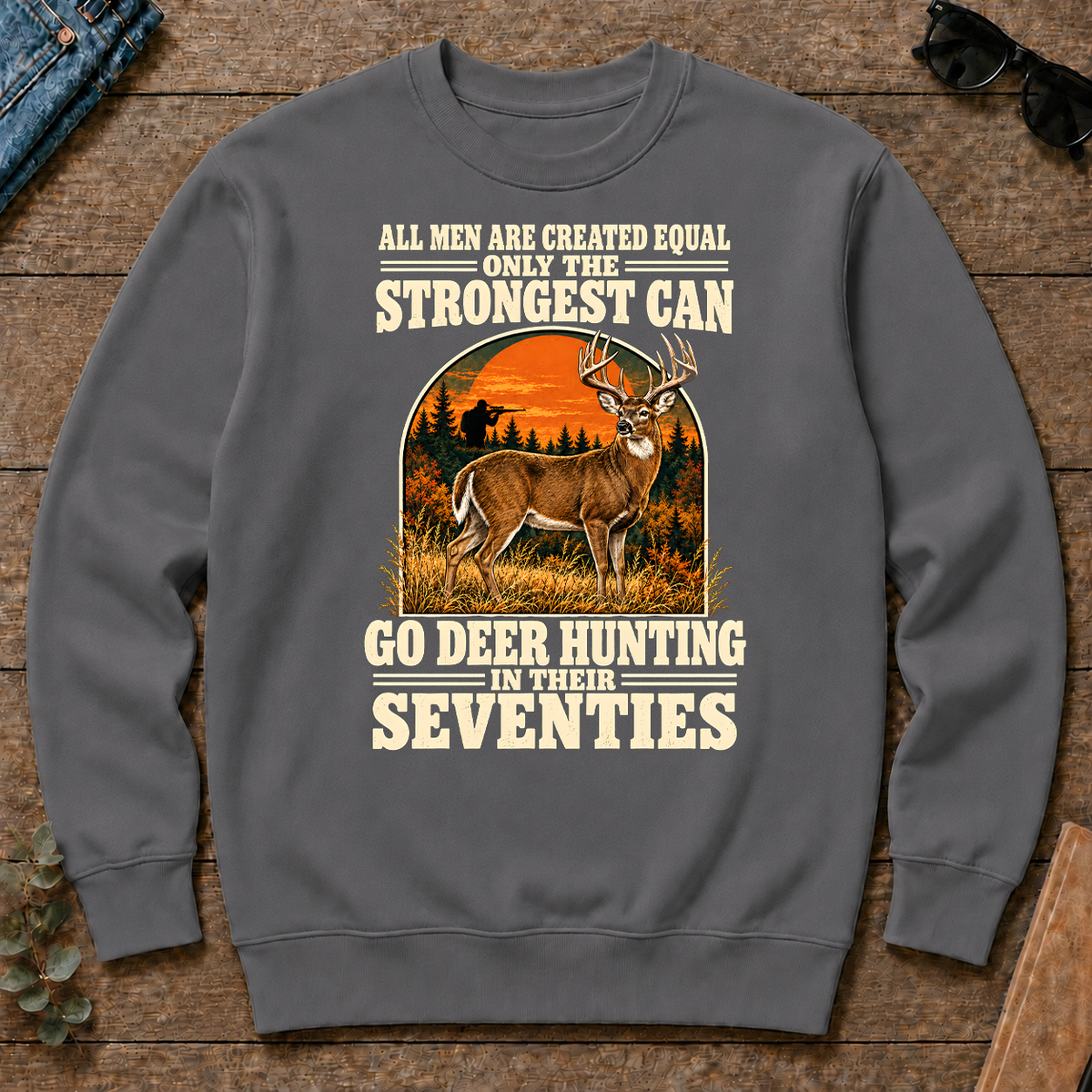 Deer Hunting Seventies Vintage - charcoal - CS2D-Charcoal