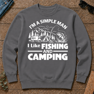 I Like Fishing And Camping - charcoal - CS2D-Charcoal