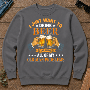 Vintage I Just Want To Drink Beer - charcoal - CS2D-Charcoal