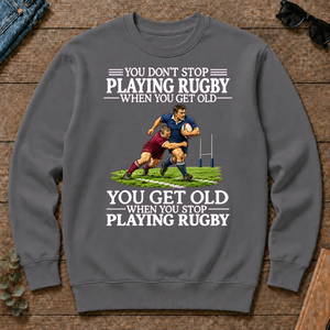 Old Man Don't Stop Rugby - charcoal - CS2D-Charcoal