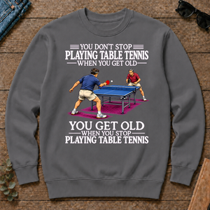 Old Man Don't Stop Table Tennis - charcoal - CS2D-Charcoal