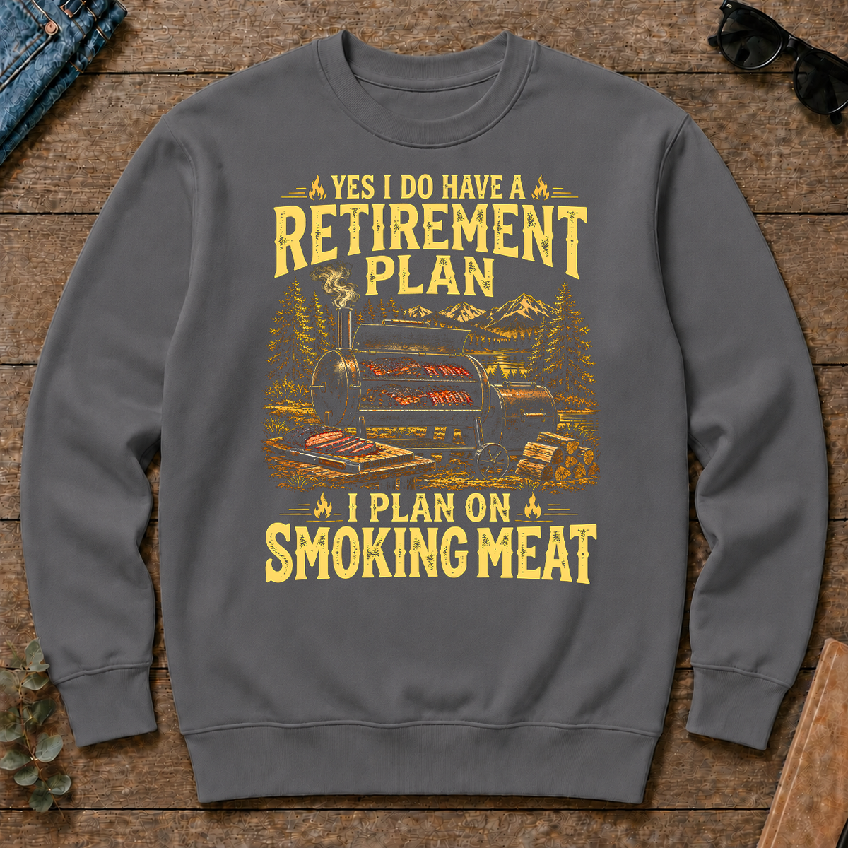 I Do Have A Retirement Plan I Plan On Smoking Meat - charcoal - CS2D-Charcoal