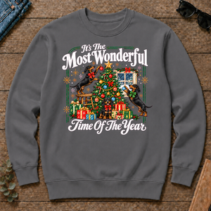 Wonderful Christmas Dachshund - charcoal - CS2D-Charcoal
