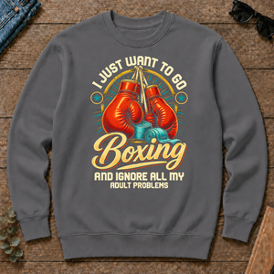 I Just Want To Go Boxing & Ignore All Adult Problems - charcoal - CS2D-Charcoal
