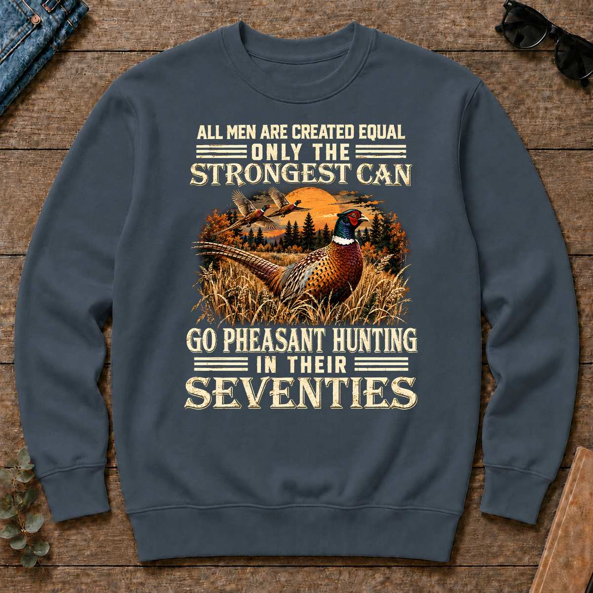 Pheasant Hunting Strongest Man In Seventies - dark-heather - CS2D-DarkHeather