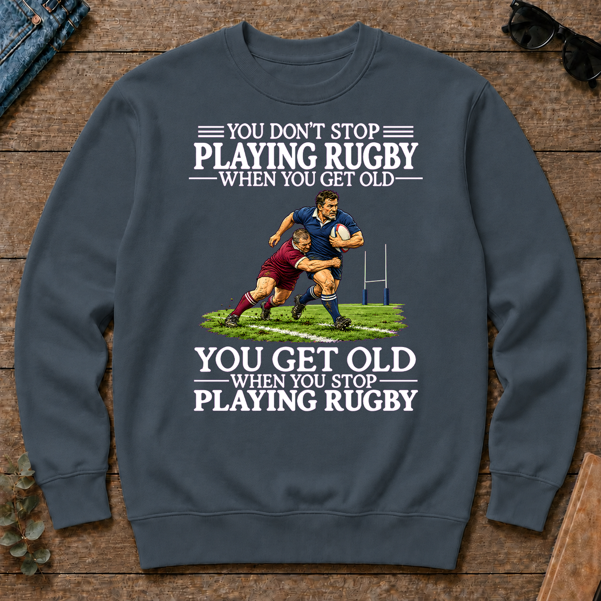 Old Man Don't Stop Rugby - dark-heather - CS2D-DarkHeather