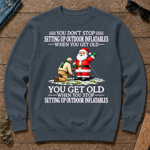 Old Man Don't Stop Setting Up Outfoor Inflatables - dark-heather - CS2D-DarkHeather