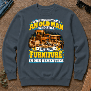 Yellow An Old Man Still Builds Funiture In His Seventies - dark-heather - CS2D-DarkHeather