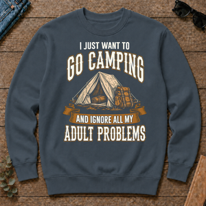 Vintage I Just Want To Go Camping - dark-heather - CS2D-DarkHeather