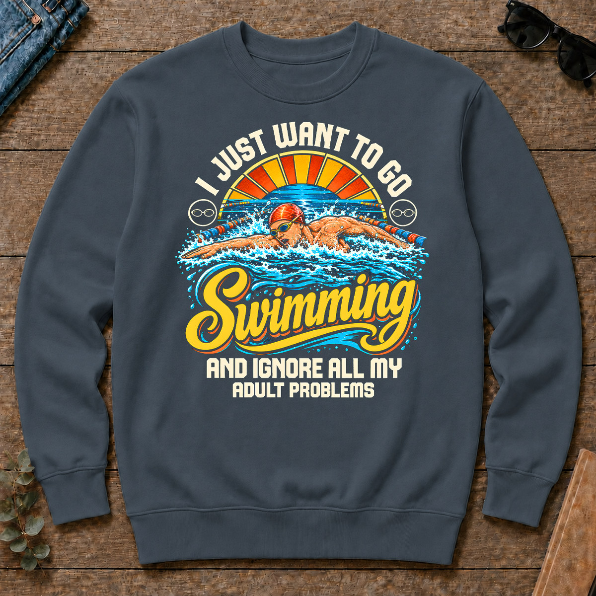 I Just Want To Go Swimming & Ignore All Adult Problems - dark-heather - CS2D-DarkHeather