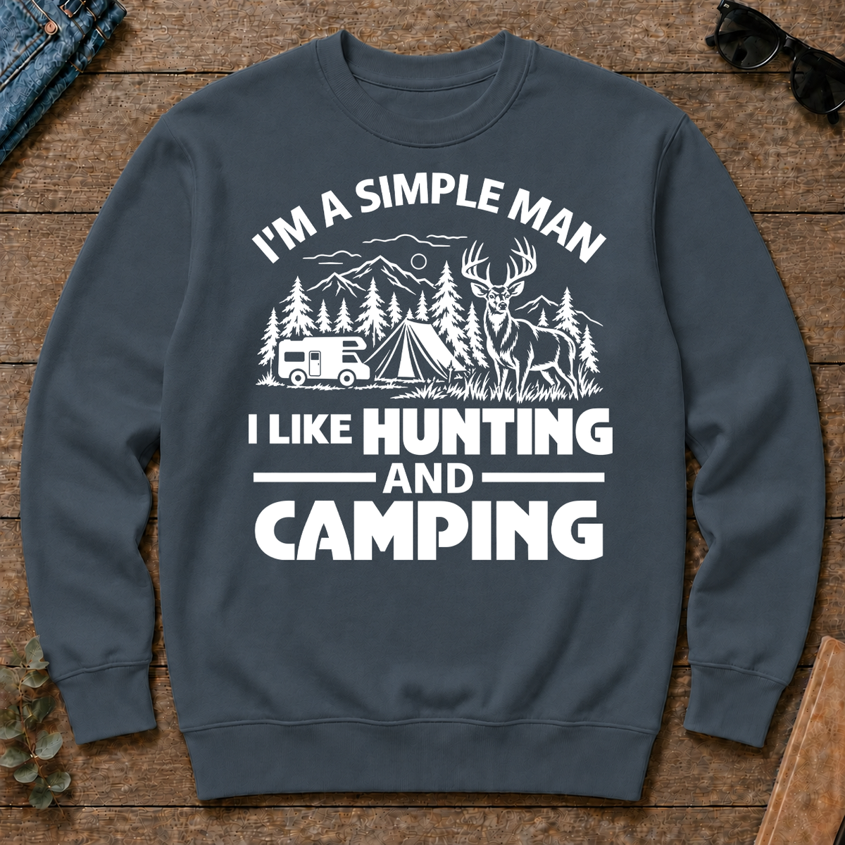 I Like Hunting And Camping - dark-heather - CS2D-DarkHeather