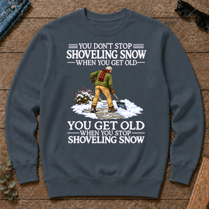 Old Man Don't Stop Shoveling Snow - dark-heather - CS2D-DarkHeather
