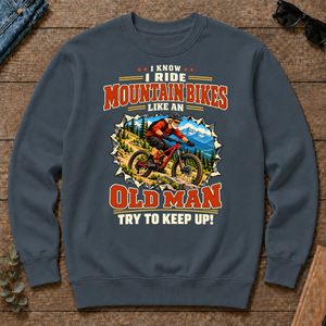 I Know I Ride Mountain Bikes Like An Old Man - dark-heather - CS2D-DarkHeather