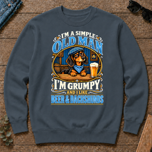 Funny I Like Beer & Dachshunds - dark-heather - CS2D-DarkHeather
