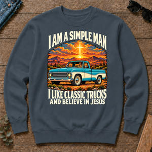 I Like Classic Trucks & Believe In Jesus - dark-heather - CS2D-DarkHeather