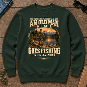 An Old Man Goes Fishing In 70s - forest-green - CS2D-ForestGreen