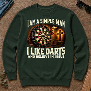 I Am Simple Man I Like Darts - forest-green - CS2D-ForestGreen