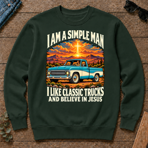 I Like Classic Trucks & Believe In Jesus - forest-green - CS2D-ForestGreen