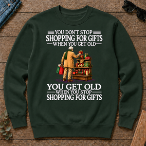 Old Man Don't Stop Shopping for Gifts - forest-green - CS2D-ForestGreen