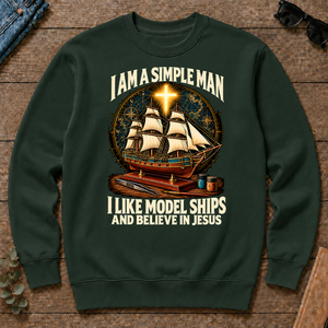 I Like Model Ships & Believe In Jesus - forest-green - CS2D-ForestGreen
