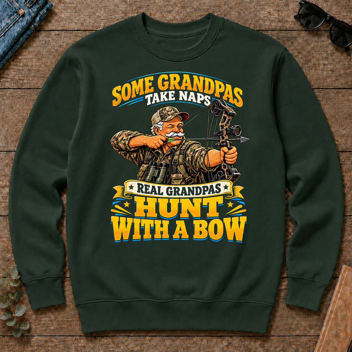 Real Grandpas Hunt With A Bow - forest-green - CS2D-ForestGreen