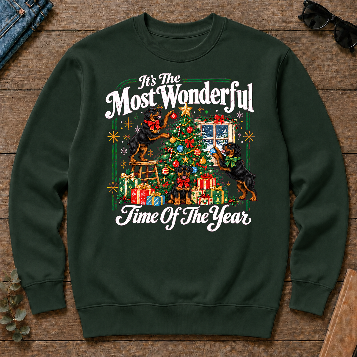 Wonderful Christmas Rottweiler - forest-green - CS2D-ForestGreen