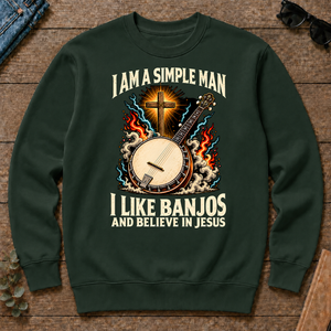 I Like Banjos & Believe In Jesus - forest-green - CS2D-ForestGreen