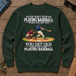 Old Man Don't Stop Baseball - forest-green - CS2D-ForestGreen