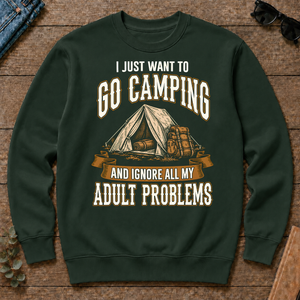Vintage I Just Want To Go Camping - forest-green - CS2D-ForestGreen