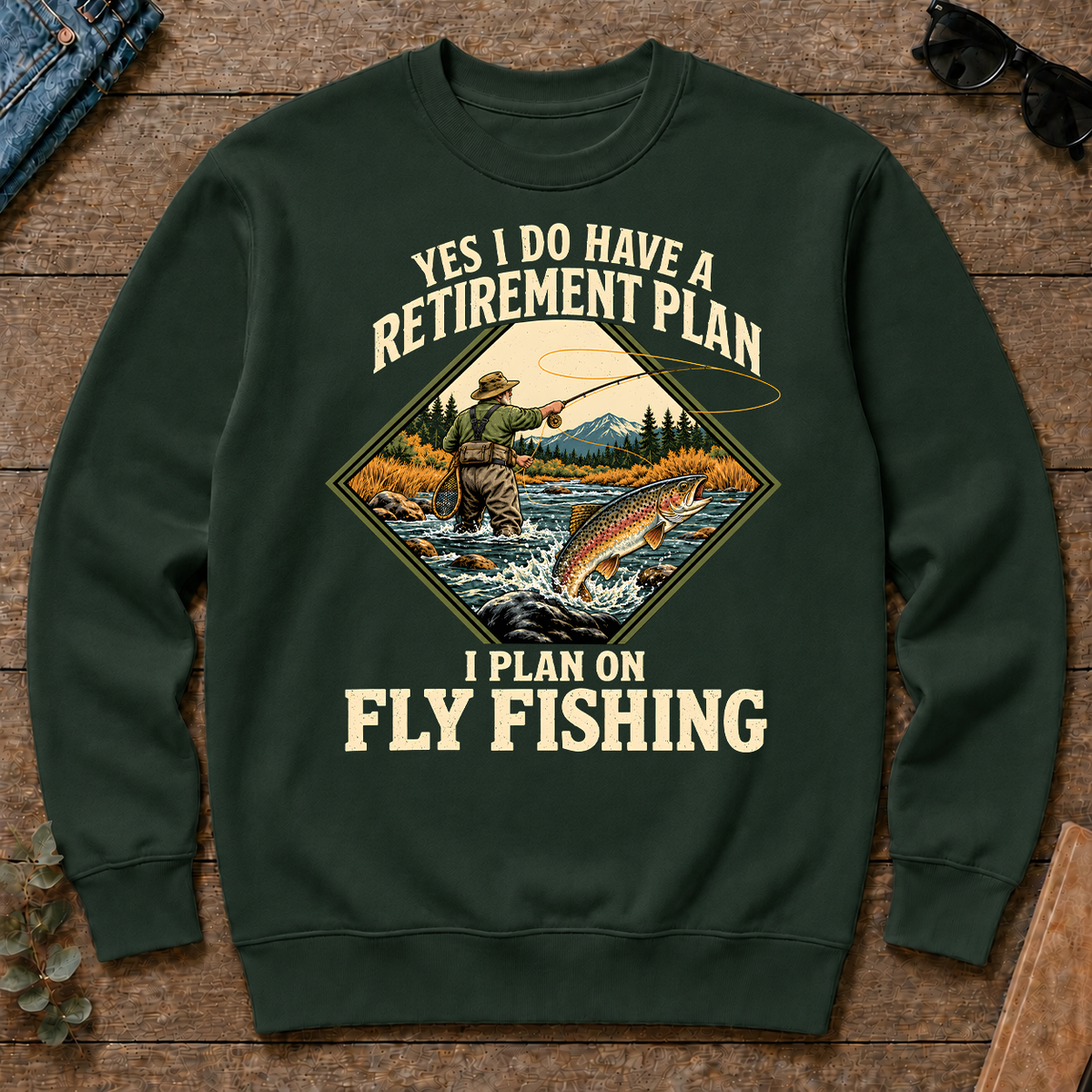I Plan On Fly Fishing - forest-green - CS2D-ForestGreen