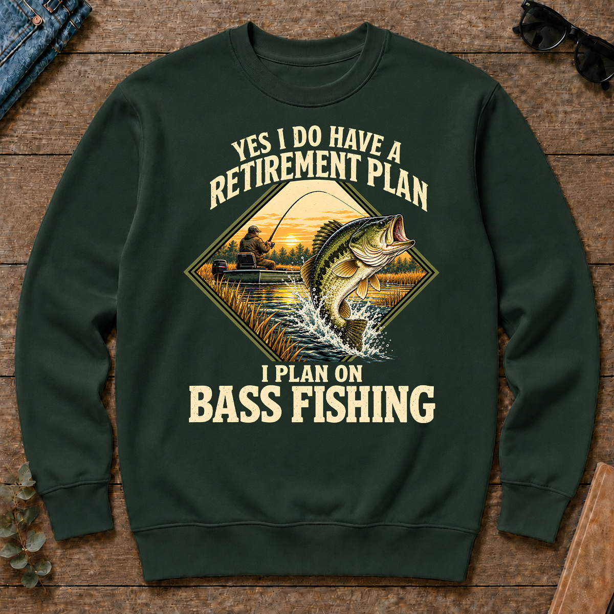 I Plan On Bass Fishing - forest-green - CS2D-ForestGreen