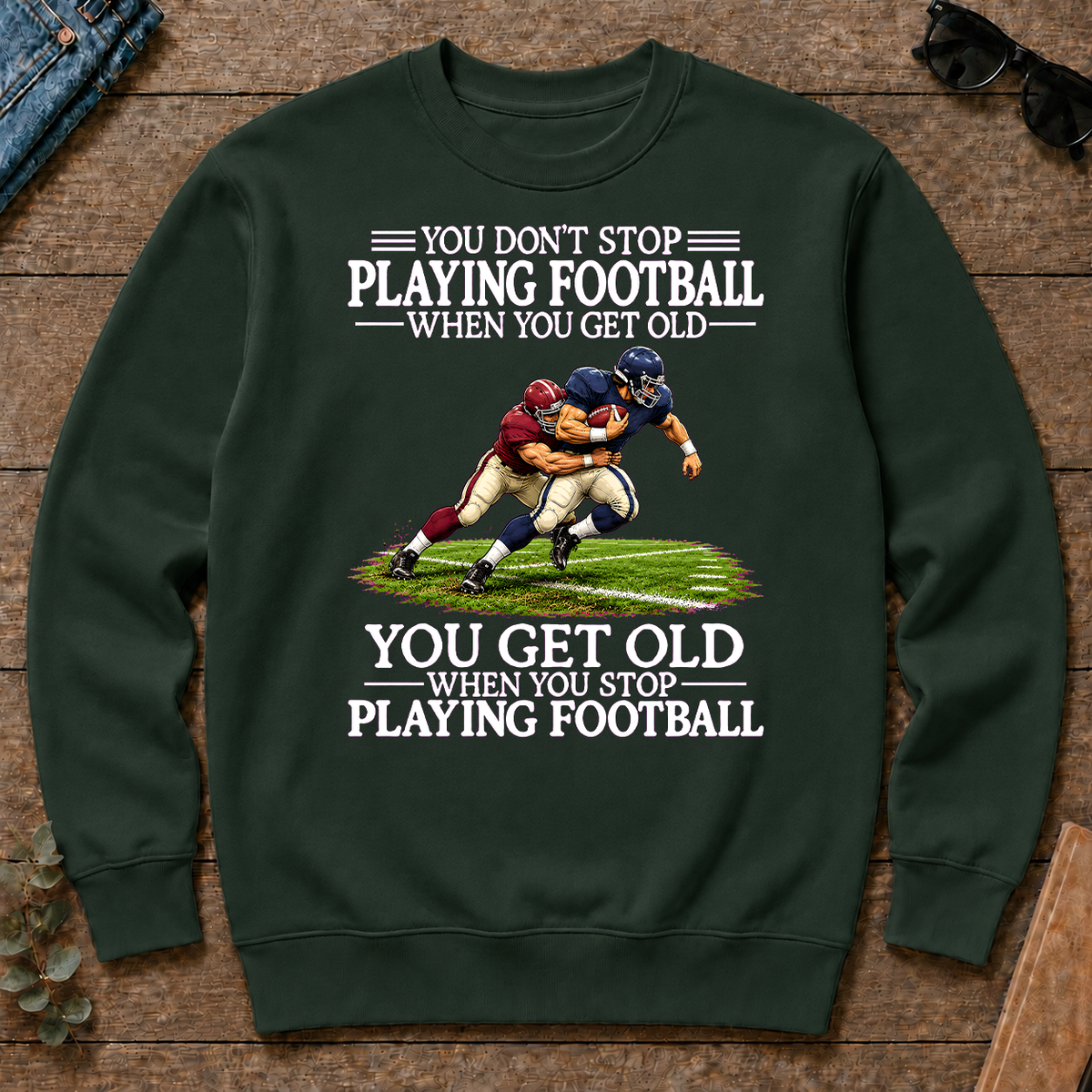 Old Man Don't Stop Football - forest-green - CS2D-ForestGreen