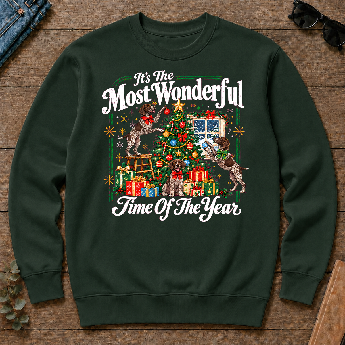 Wonderful Christmas German Shorthaired Pointer - forest-green - CS2D-ForestGreen