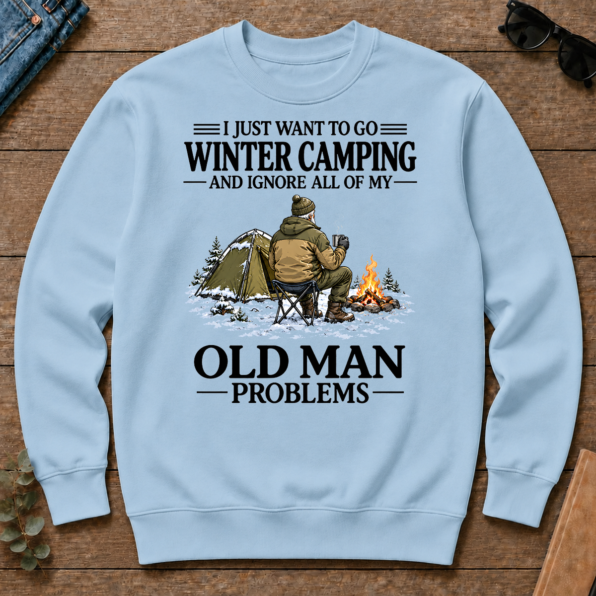 I Just Want To Winter Camping - light-blue - CS2D-LightBlue