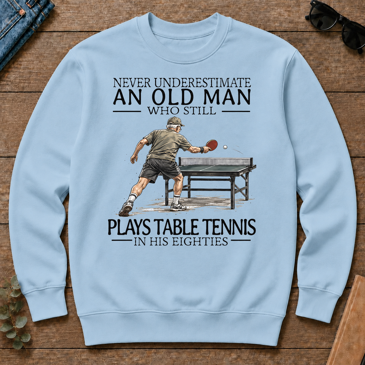 An Old Man Who Still Plays Table Tennis In His Eighties - light-blue - CS2D-LightBlue