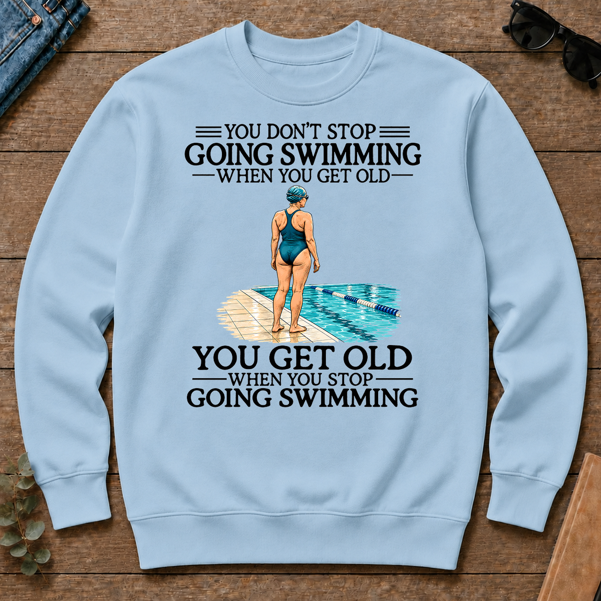 Don't Stop Going Swimming Woman - light-blue - CS2D-LightBlue