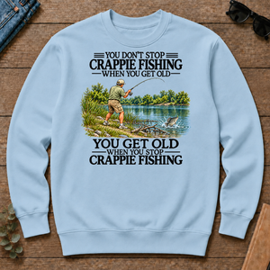 Don't Stop Crappie Fishing Vintage - light-blue - CS2D-LightBlue