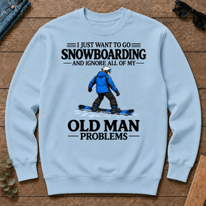 I Just Want To Go Snowboarding Vintage - light-blue - CS2D-LightBlue