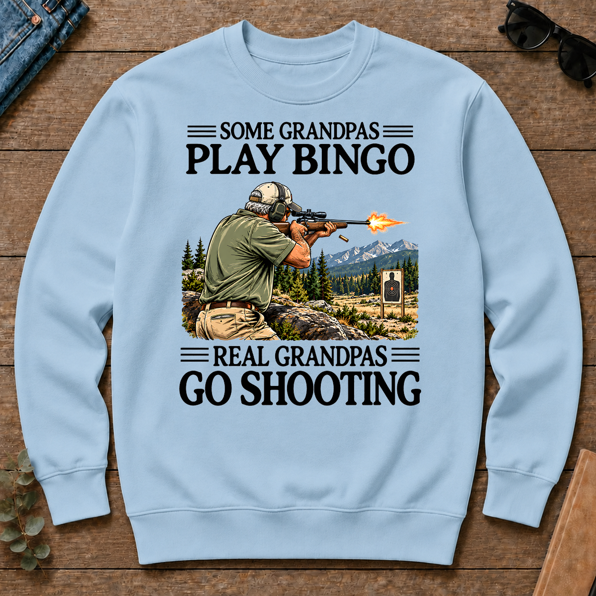 Some Grandpas Play Bingo Real Grandpas Go Shooting - light-blue - CS2D-LightBlue