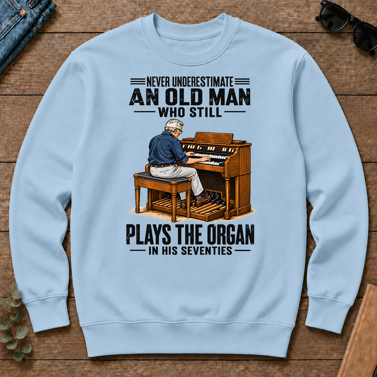 An Old Man Still Plays The Organ In His 70s - light-blue - CS2D-LightBlue