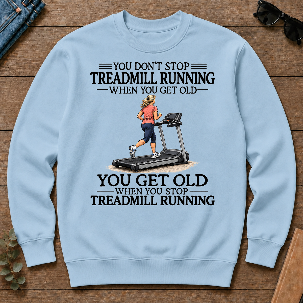 Don't Stop Treadmill Running Woman - light-blue - CS2D-LightBlue