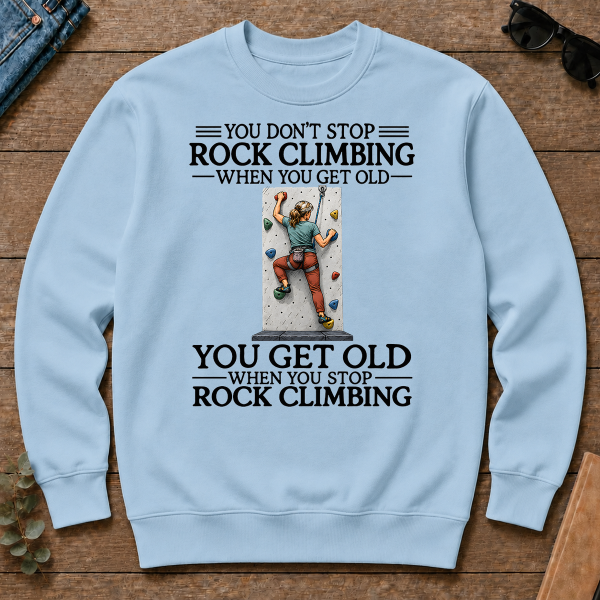 Don't Stop Rock Climbing Woman - light-blue - CS2D-LightBlue