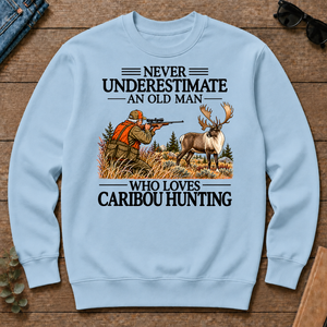 Never Underestimate An Old Man Caribou huntin - light-blue - CS2D-LightBlue