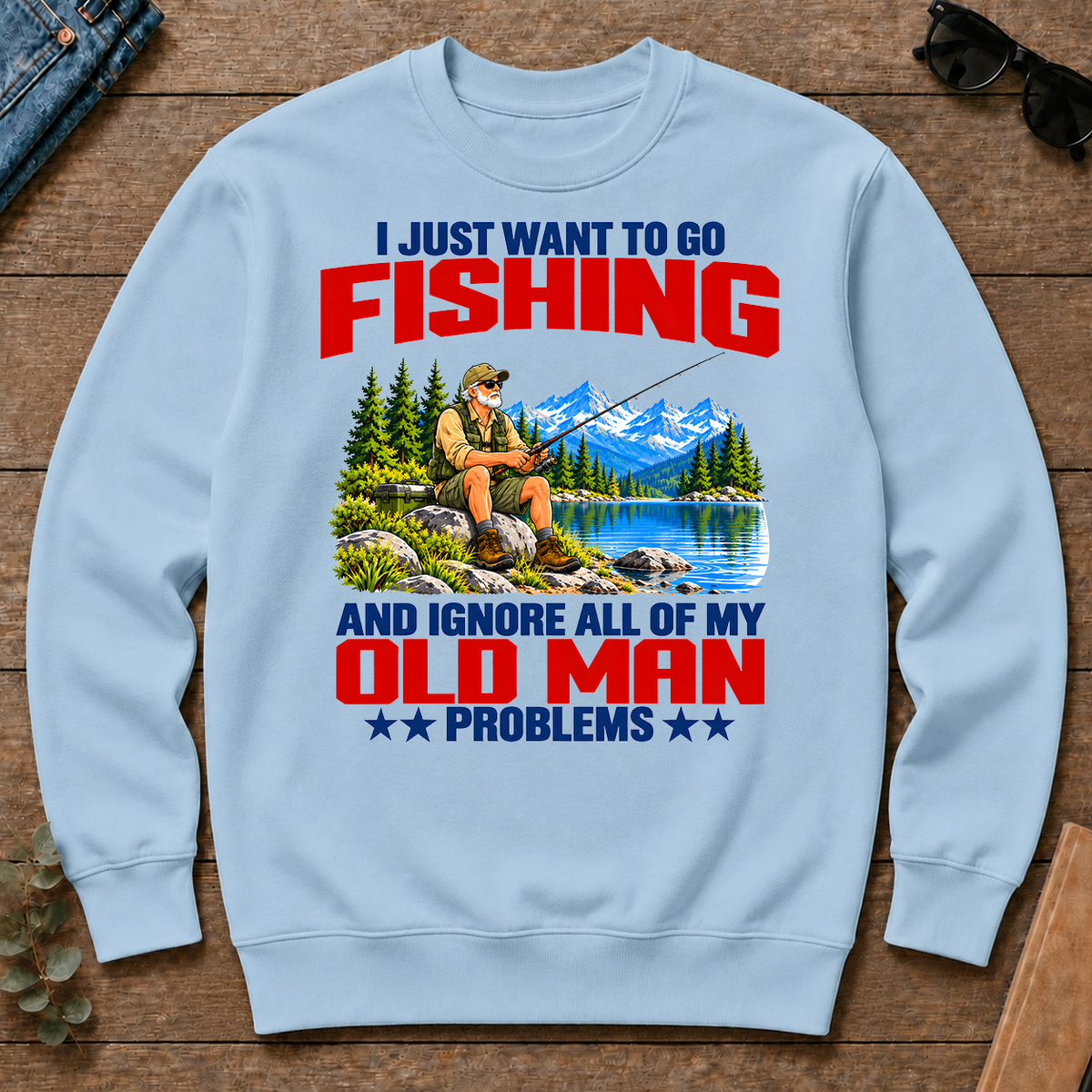I Just Want To Go Fishing Art - light-blue - CS2D-LightBlue