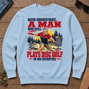 A Man Still Plays Disc Golf In His 70s - light-blue - CS2D-LightBlue